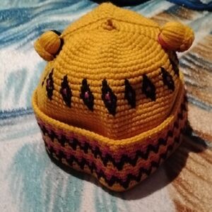 Source Unknown Vibrant Yellow and Black Kids Hat